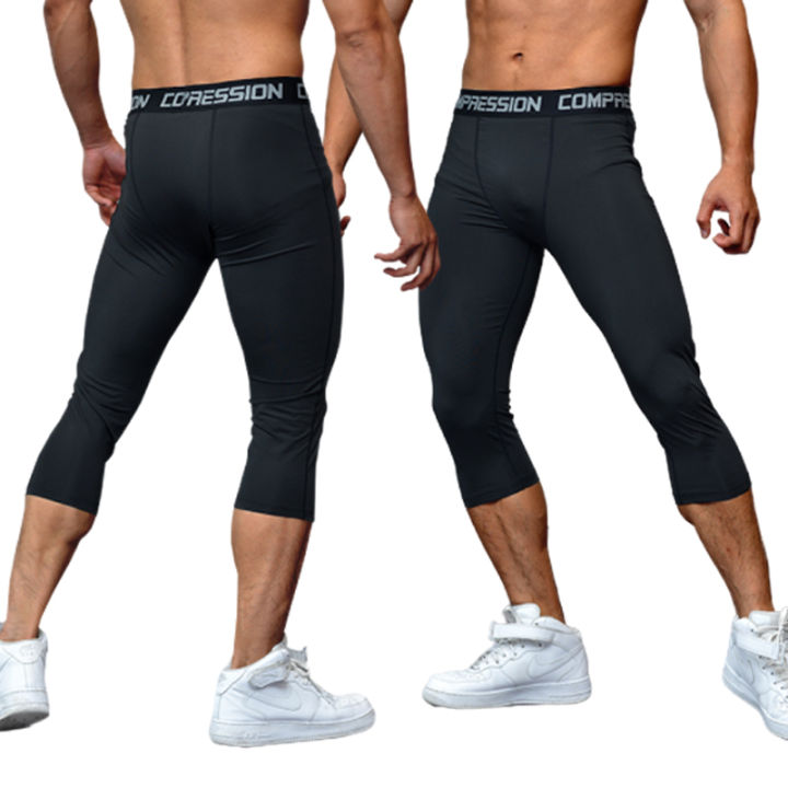 Men's%20Sports%203/4%20Cropped%20Pants%20Gym%20Running%20Leggings%20Male%20Joggings%20Elastic%20Compressions%20Sweatpant%20Football%20Basketball%20Trousers%20-%20Image%203