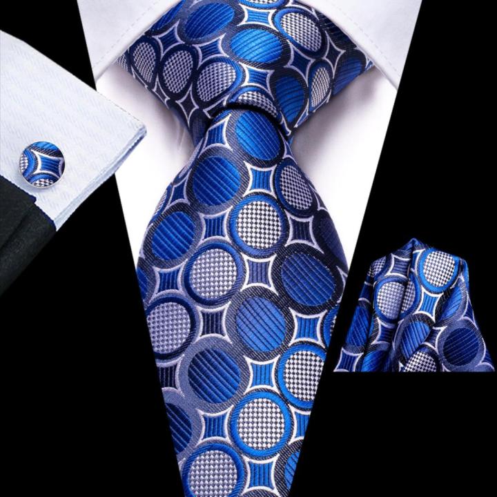 Hi-Tie%20Designer%20Blue%20White%20Dot%20Wedding%20Tie%20For%20Men%20Handky%20Cufflink%20%20Men%20Necktie%20Fashion%20Business%20Party%20Dropshipping%20-%20Image%205