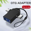 Aluminum Alloy 2 In 1 Android OTG Adapter Mobile Phone Adapter Usb Connector Multi Function Type C To USB Connector OTG Adapter. 