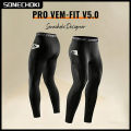 Compression Pant Men Training Gym Leggings with Pockets Running Tights Fitness Basketball Jogging Workout Trouser Polyester.