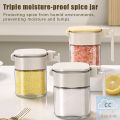 HUA HUA Sealed Glass Seasoning Jar Moisture-Proof Leak-proof Sugar And Salt Container With Dustproof Spice Jars Bottle Kitchen.