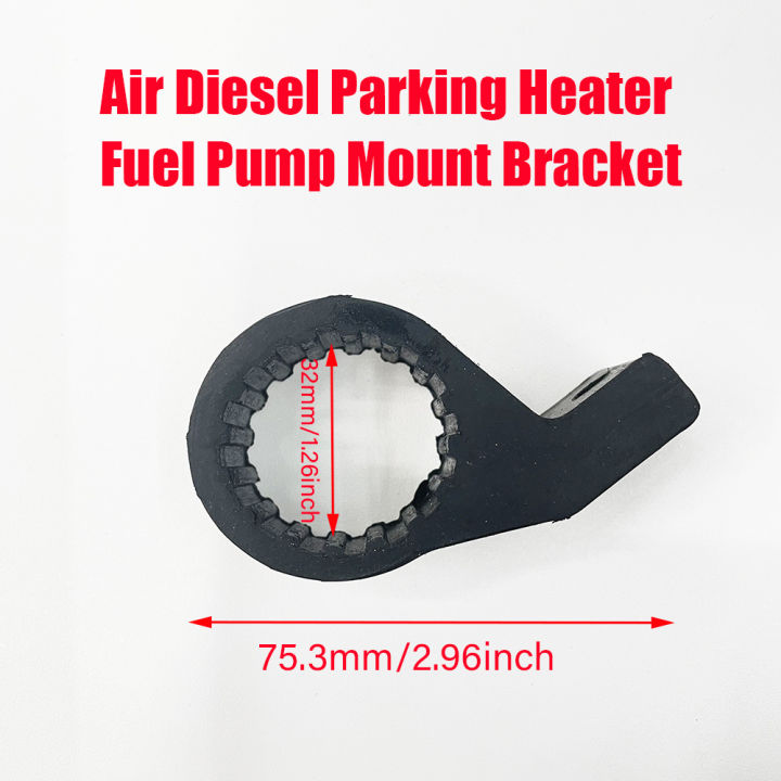 1Pcs Air Diesel Parking Heater Fuel Pump Mount Bracket Holder Clamp Shock Absorption Black