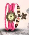 Antique Women Watch Leather Wrapped Bracelet Women Quartz Wristwatch Ladies Clock Gift Watch relojes de mujer. 