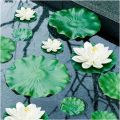 5/7pcs, Artificial Lotus, Realistic Water Floating Foam Lotus, Fake Water Lily Leaves, Home Garden Yard Pond, Home Decor.