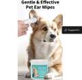 Dog & Cat Ear Cleanser Relief Finger Wipes | Ear Cleaning Finger Wipes for Dogs and Cats | Disposable Pet Ear Cleaner Wipes | Relieve Itch. 