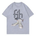New Style Fih Shoes Graphic T Shirts Funny Misspelled Fish Meme T-shirtsWomen Casual Fashion Short Sleeve T-shirt.