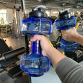 2500 ml Dumbbell Water Gym Bottle Large Capacity 5L Fitness Dumbbell Cup Creative Sports Kettle Men's Portable Personalized Plastic Space Cup Drop-Resistant Leak-Proof. 
