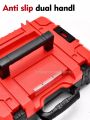 Stackable Toolbox Portable Hardware Storage Box Red Heavy Duty Tools Case Electric Drill Tool Box Garage Tool Organizer. 