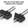 RSHTECH USB 3.0 Hub Switch Selector with 4 USB 3.0 Ports Aluminum 2 Computers Sharing 5 Peripheral Devices USB KM Switcher Hub. 