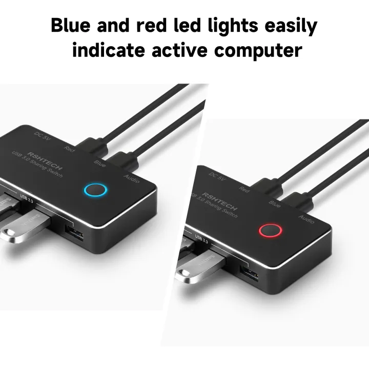 RSHTECH%20USB%203.0%20Hub%20Switch%20Selector%20with%204%20USB%203.0%20Ports%20Aluminum%202%20Computers%20Sharing%205%20Peripheral%20Devices%20USB%20KM%20Switcher%20Hub%20-%20Image%204