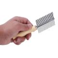 Pet Knot Trimmer Brush, Dog Cat Knot Remover Comb, Pet Grooming Tool, Ideal for Long Curly Haired Animals Wooden Handle Comb. 