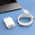 1/2/5Sets 5V 1A USB Charger Travel Wall Charging Head with USB A to Type C USB Charging Cable Phone Adapter Portable EU Plug 5W.