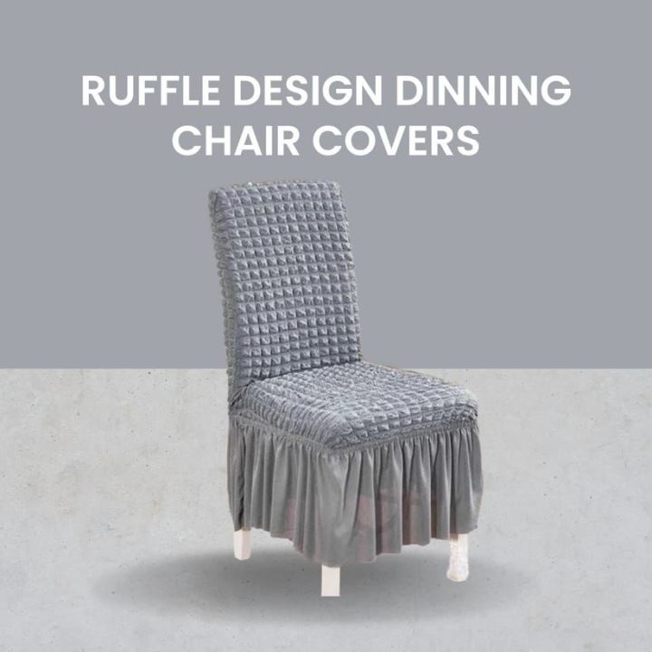 Bubble Chair Covers, Ruffle Design Dinning chair Covers, 1 piece