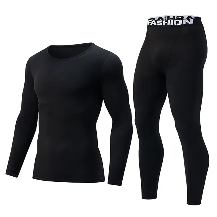 2-piece%20Autumn%20And%20Winter%20Solid%20Color%20Fashionable%20Casual%20Base%20Set%20Slim%20Fit%20Sports%20Fitness%20Long%20Sleeved%20Pants%20Warm%20Underwear%20Set%20-%20Image%203