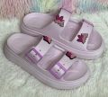 New Soft EVA Rubber Lightweight & Comfortable Buckle Sandals with Cute Charms for Girls & Womens Slippers.