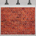 1 piece, Red brick wall party background, large fabric red brick logo photo background background, birthday party.