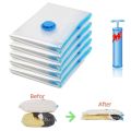 1PC Transparent Border Vacuum Bag For Clothes Storage Bag Home Organizer Compressed Seal Travel Saving Bag. 