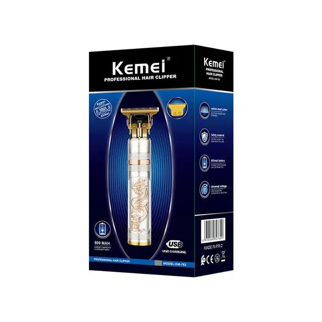 KM-762 Hair Cutting Easy Operate Removal Hair Trimmers For Men USB 2 in 1 Waterproof Portable