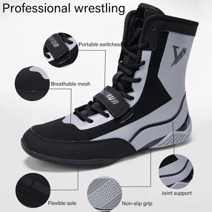 New%20Pro%20Wrestling%20and%20Boxing%20Shoes,%20Men's%20Mesh%20Breathable%20Training%20Flying%20Wrestling%20Boots%20Lightweight%20Sneakers%20-%20Image%203