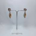 Gold Plated Pure Silver 22ct Chandi Earrings with Zircons For Girls. 