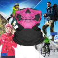 Motorcycle Face Mask Halloween Bicycle Ski Skull scary Half Face Mask Ghost Scarf Multi Use Neck Warmer COD balaclava. 