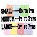 Washable Cloth Diapers for (0 m- 1 yr) + (1yr-3yr) + (3yr - 8yr) with inner. 