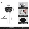 Universal Dual Flush Toilet Water Tank Button Round Valve Push Button Flush Toilet Seat Water Tank Valve Bathroom Parts. 