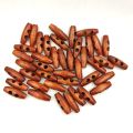 50Pcs/Bag Wood Olive Button Horn Toggle Buttons 30*10mm Cloth Accessories 2 Holes for Coats Sweater Sewing Craft Decor. 