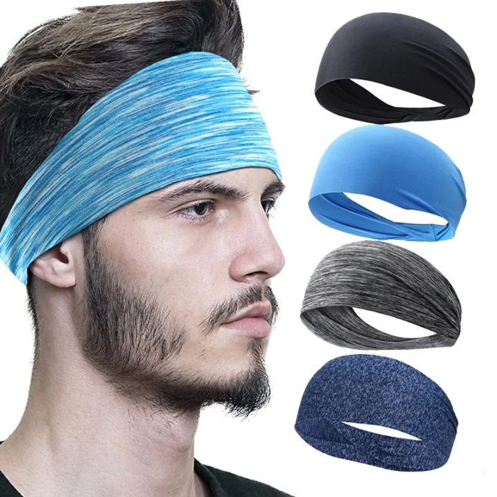 1-8PC sweatband for men women elastic sport hairbands head band yoga headbands headwear headwrap sports workout hair accessories