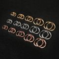 2pcs Fashion Hoop Earrings, Gold Color Tiny Cartilage Earrings Piercing Jewelry Trendy Female Hoops Earrings For Women Men.