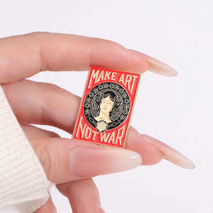 Creatively%20Art%20Poster%20Design%20Enamel%20Pins%20Custom%20MAKE%20ART%20NOT%20WAR%20Brooches%20Backpack%20Lapel%20Badges%20Funny%20Jewelry%20%20for%20Friends%20-%20Image%204