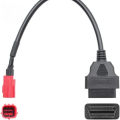 OBD2 Diagnostic Adapter Cable – 6‑Pin to 16‑Pin for Moto Guzzi, Piaggio & Vespa Motorcycle Engine Fault Diagnosis, 1PC. 