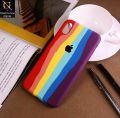 For iPhone X/Xs , Xs Max Official Silicone Rainbow Case (5.8 inch) Black rainbow , Blue rainbow, Pink rainbow , Red black rainbow, Purple rainbow , Multi Colour rainbow Colour Soft Flexible Cover for boys and girls with original Apple logo. 