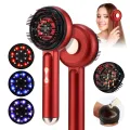 Electric Massage Comb Vibration Massager Red Light Follicle Comb Scalp Brush Hair Growth Anti Hair Loss Liquid Oil Applicator. 