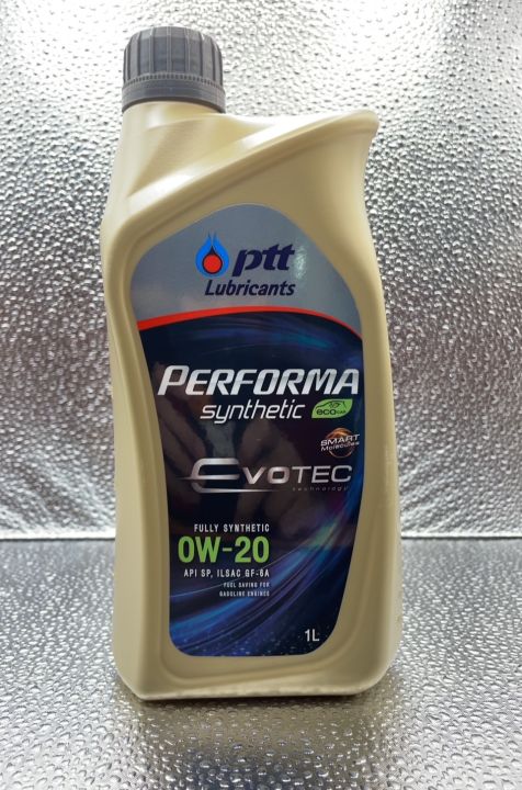 Ptt Performan Syn Eco 0W-20 Size 1 Liter 100% Synthetic Engine Oil for Eco Cars. Gasoline Engine