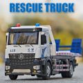 1:24 Electric Trailer Flatbed Truck Sanitation Garbage Car Model Toy Light Music Engineering Vehicle Models Kids Best Presents.