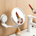 Adjustable Swivel Makeup Mirror with 3X Magnification - Double Sided HD Mirror, Strong Suction Wall Mount, Built-in Hook.