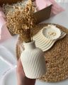Home decorative ribbed turbine vase. 