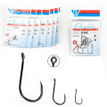 2packs LS-9937 Fishing Hooks Set Carbon Steel Jip Single Circle Fishhook Fly Fishing Barbed Carp Hooks Sea Fish Accessories.