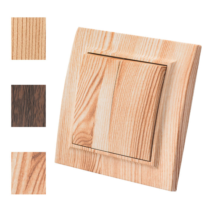 Wood Spray Plastic Panel EU Standard Classic AC Wall Rocker Switch On ...