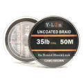 50m 8 Stand  Carp Fishing Line Soft Hook Link Carp Hooklink Uncoated Braid Line For Hair Rig 25 35LB Rigging Line. 