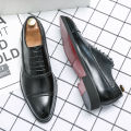 Oxfords Men Shoes Red Sole Fashion Business Casual Party Banquet Daily Retro Carved Lace-up Brogue Dress Shoes. 