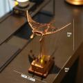 Handmade Wooden Motorized Manta Ray Figurine Precision Mechanical Transmission Ray Figurine Mechanical Artwork Ray Figurine. 