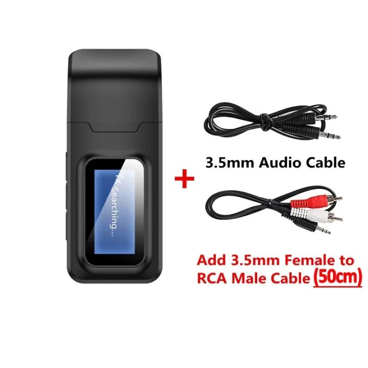 Bluetooth%205.0%20Audio%20Transmitter%20Receiver%20LCD%20Display%203.5MM%20AUX%20RCA%20Stereo%20Wireless%20Adapter%20USB%20Dongle%20For%20PC%20TV%20Car%20Headphones%20-%20Image%207