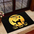 HX Horror Floor Mats Black Cat with Blood Knife No Lives Matter Doormat Cartoon 3D Print Indoor Carpets Halloween Home Decor. 