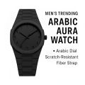 Arabic Aura Watch – All Black Arabic Dial Watch for Men
Step up your style with the Arabic Aura Watch – Black Edition, a bold and modern timepiece designed for men who appreciate minimal design and cultural influence. This all-black Arabic dial watch stan. 