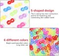 500 Pcs S Clips, Small Rubber Band Clips, Plastic Loom Bands Connectors, Connectors Refills Bracelet Loom Clips DIY Rubber Band. 