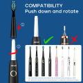 Seago SG-D010 Replacement Brush Heads for SG-575, SG-958, and SG-551 Electric Toothbrush - Soft Bristles, 4-Pack Deep Clean.