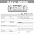 Zigbee 2CH LED Controller DC 12V 24V Smart Dimmer Match with10-Key CCT Wireless Remote for CCT LED Strip Works with Alexa . 