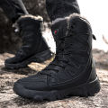 New Winter Men Snow Boots Platform Plush Comfortable Ankle Boots Waterproof Anti-Slip Warm Desert Boots Hiking Shoes High Top. 